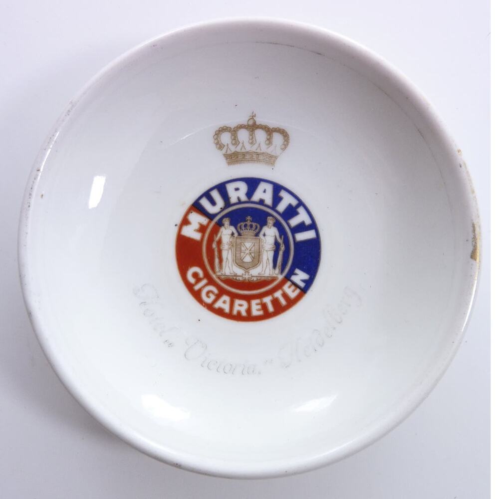 Vintage Hotel Victoria Heidelberg Small Dish Germany Muratti Cigaretten Souvenir